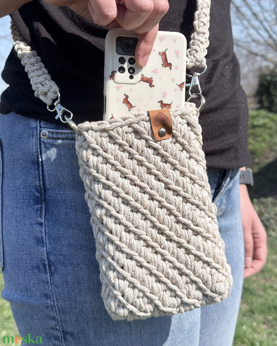 Bloom Case � horgolt telefontok vállpánttal - táska & tok - pénztárca & más tok - telefontok - Meska.hu