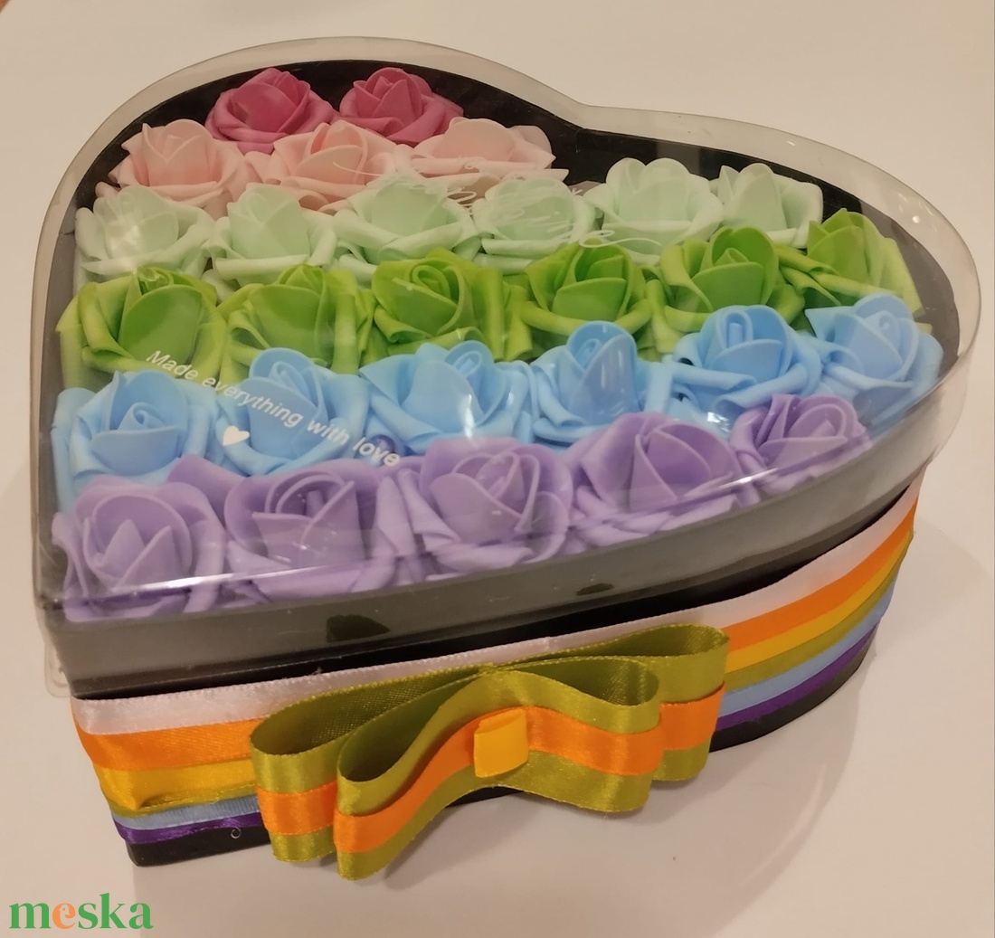 Szivárvány Szíve Rózsabox - otthon & életmód - dekoráció - Meska.hu