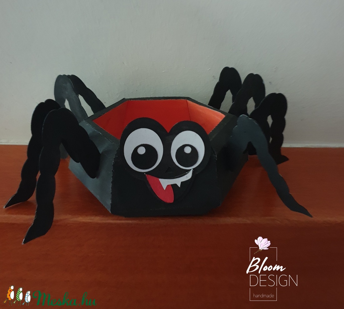 Halloween-i édesség kínáló pókocska papírból - otthon & életmód - Meska.hu Halloween-i édesség kínáló pókocska papírból - otthon & életmód - Meska.hu