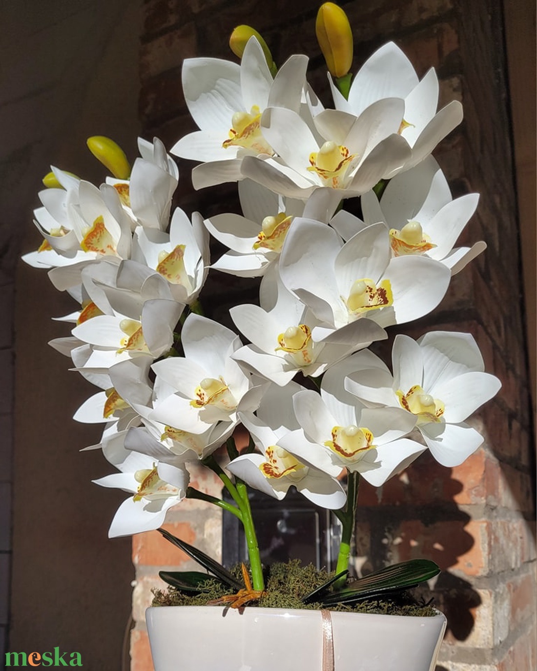 Csónakorchidea kaspóban - otthon & életmód - dekoráció - virágdísz és tartó - virágállvány - Meska.hu Csónakorchidea kaspóban - otthon & életmód - dekoráció - virágdísz és tartó - virágállvány - Meska.hu