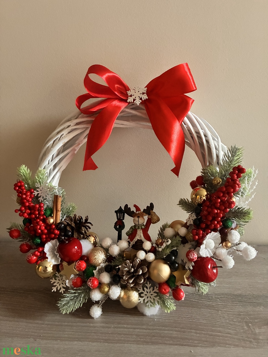 Csendes éj  - karácsony - adventi díszek - adventi ajtódísz - Meska.hu