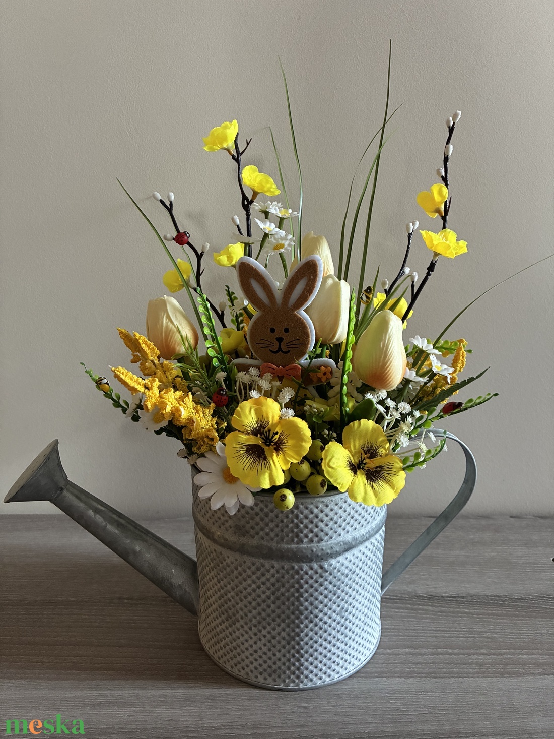 Tavaszi kancsódísz - otthon & életmód - dekoráció - asztal és polc dekoráció - asztaldísz - Meska.hu