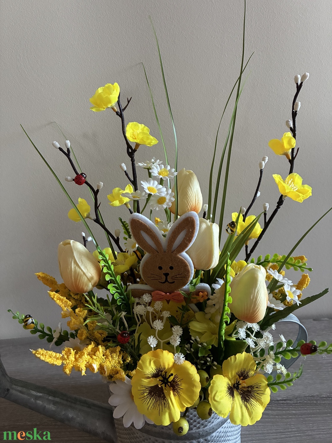 Tavaszi kancsódísz - otthon & életmód - dekoráció - asztal és polc dekoráció - asztaldísz - Meska.hu