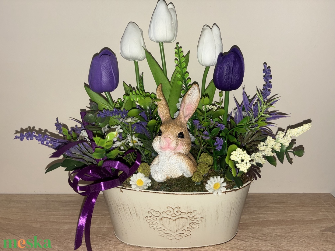 Tavaszi ajtódísz - otthon & életmód - dekoráció - asztal és polc dekoráció - asztaldísz - Meska.hu