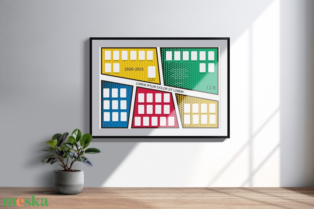Popart ballagási tabló sablon 70x100cm (.psd/.psb fájl, CMYK, 300dpi, 0,5cm kifutó) - művészet - grafika & illusztráció - digitális - Meska.hu