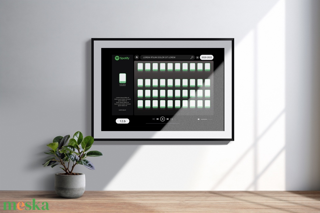 Spotify ihletésű ballagási tabló sablon 70x100cm (.psd/.psb fájl, CMYK, 300dpi, 0,5cm kifutó) - művészet - grafika & illusztráció - digitális - Meska.hu