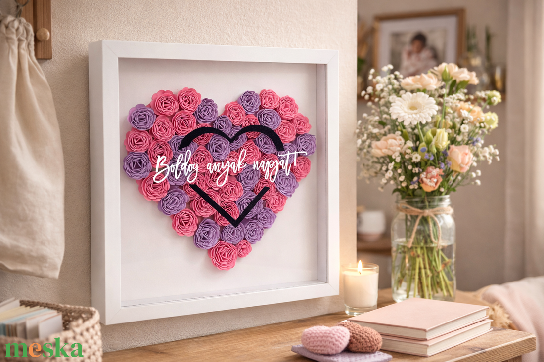 Egyedi virágbox - otthon & életmód - virágdekoráció - virágdíszek - fali virágdekoráció - Meska.hu