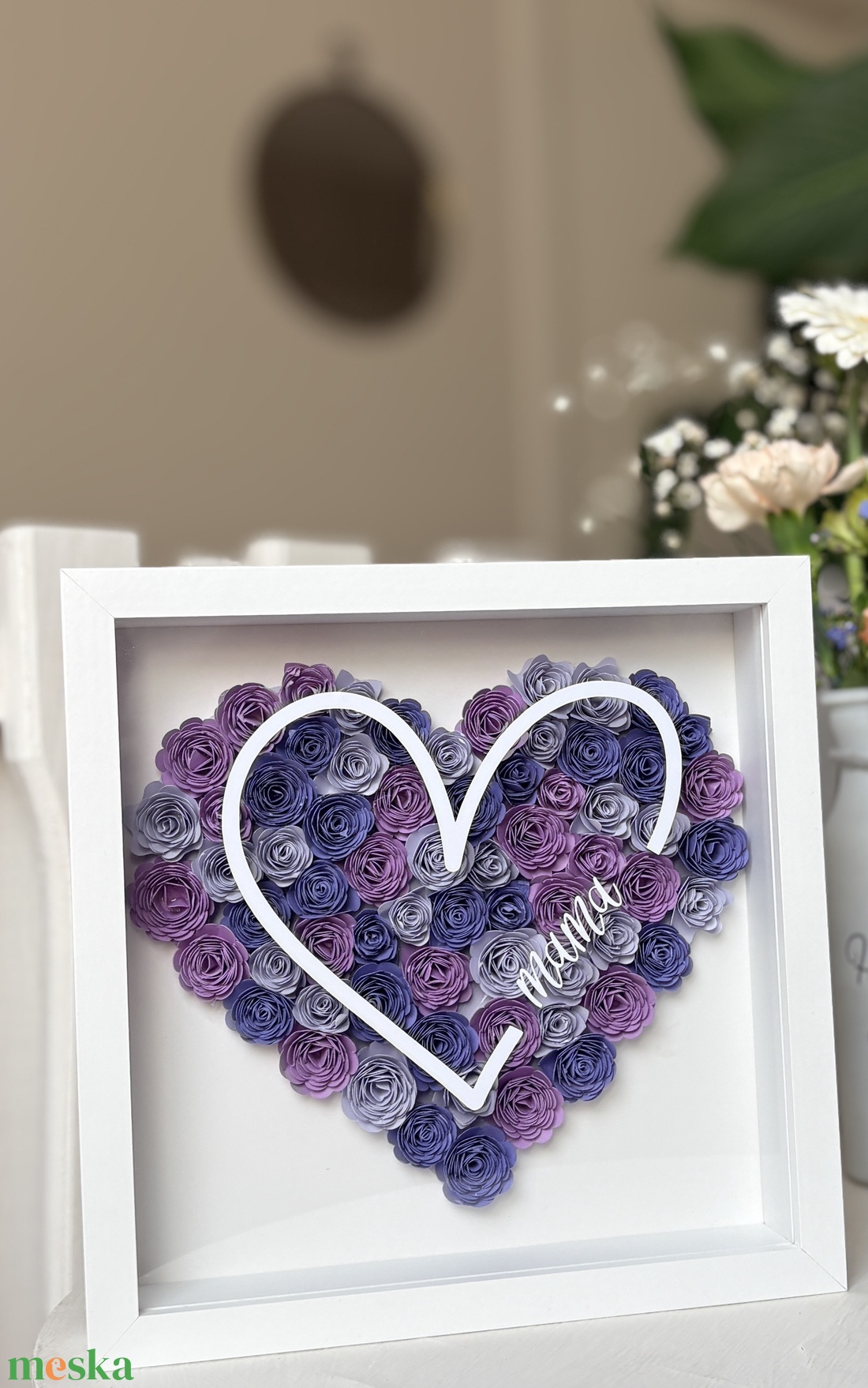 Egyedi virágbox - otthon & életmód - virágdekoráció - virágdíszek - fali virágdekoráció - Meska.hu