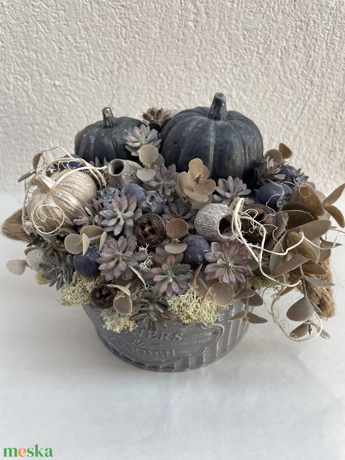 Őszi tököcskés asztaldísz  - kellékek & szerszámok - dekorációs kellékek - őszi dekor - őszi dekortök - Meska.hu