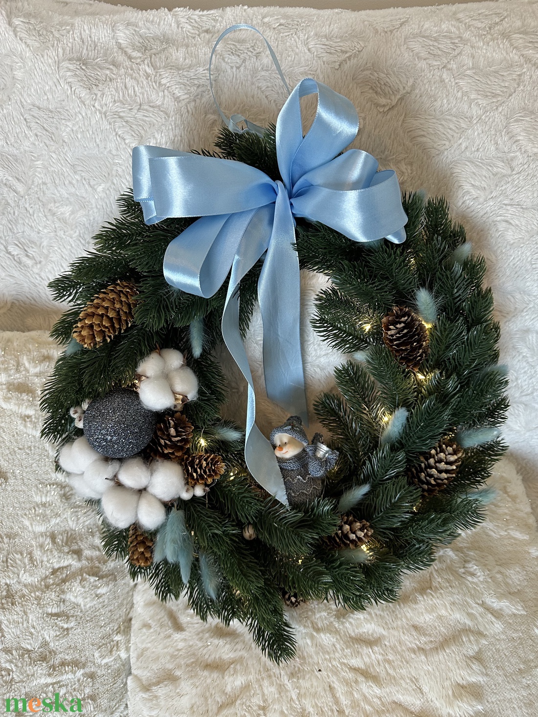 Hóember kopogtató - otthon & életmód - dekoráció - ajtó- és ablak dekoráció - ajtódísz & kopogtató - Meska.hu