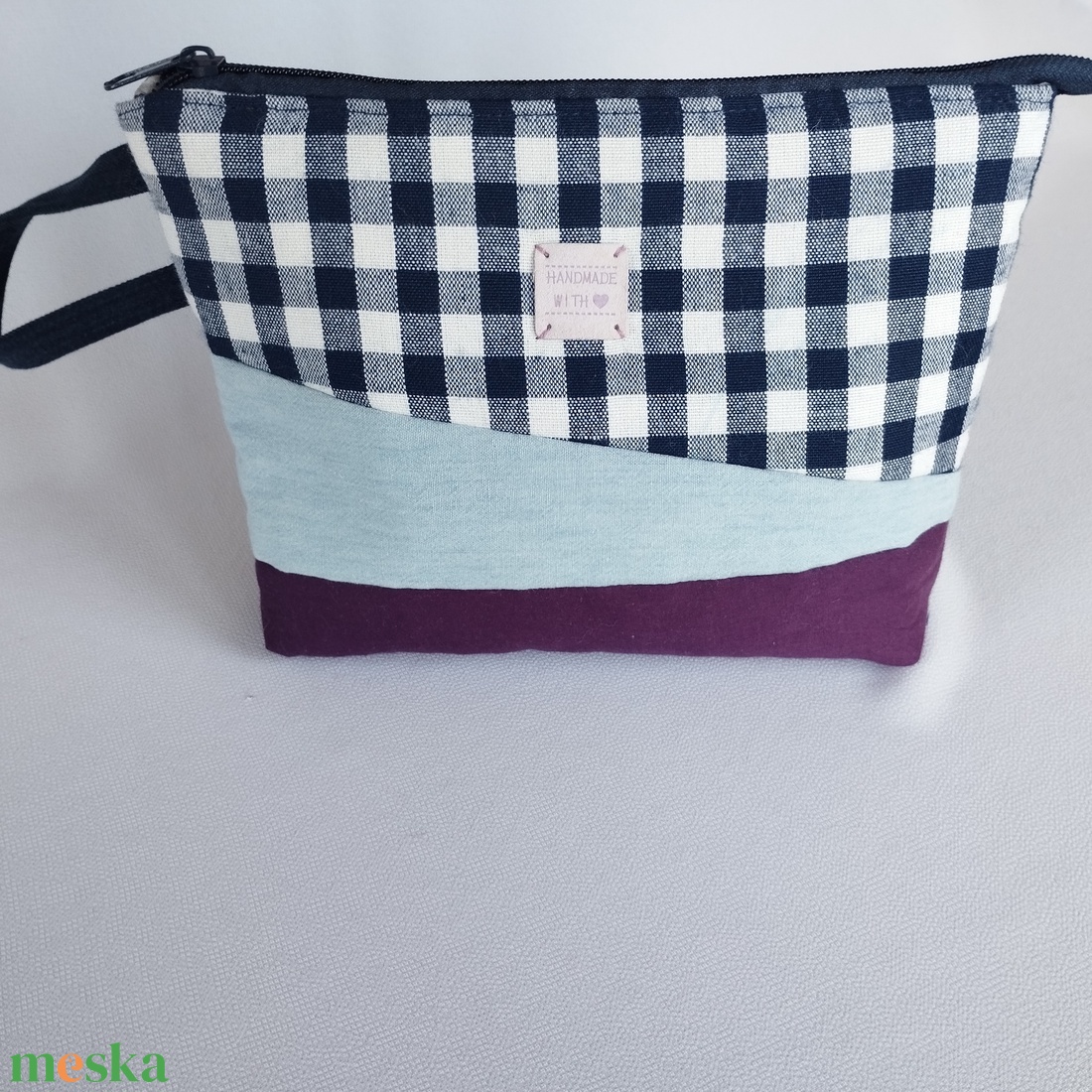 Neszesszer - KockásLila - táska & tok - neszesszer - Meska.hu
