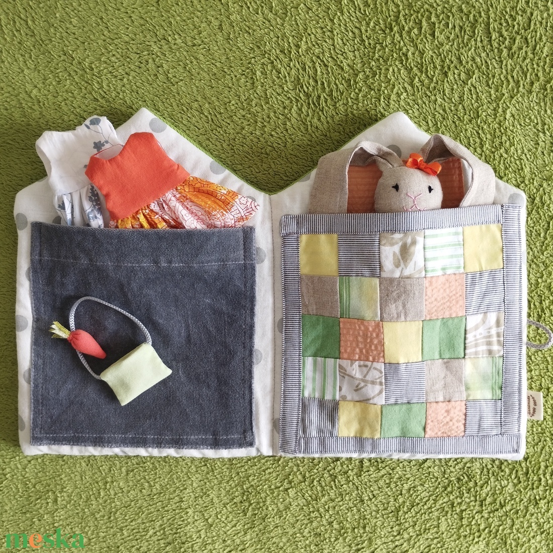 Iza Nyuszi Háza - játék & sport - baba & babaház - öltöztethető baba - Meska.hu