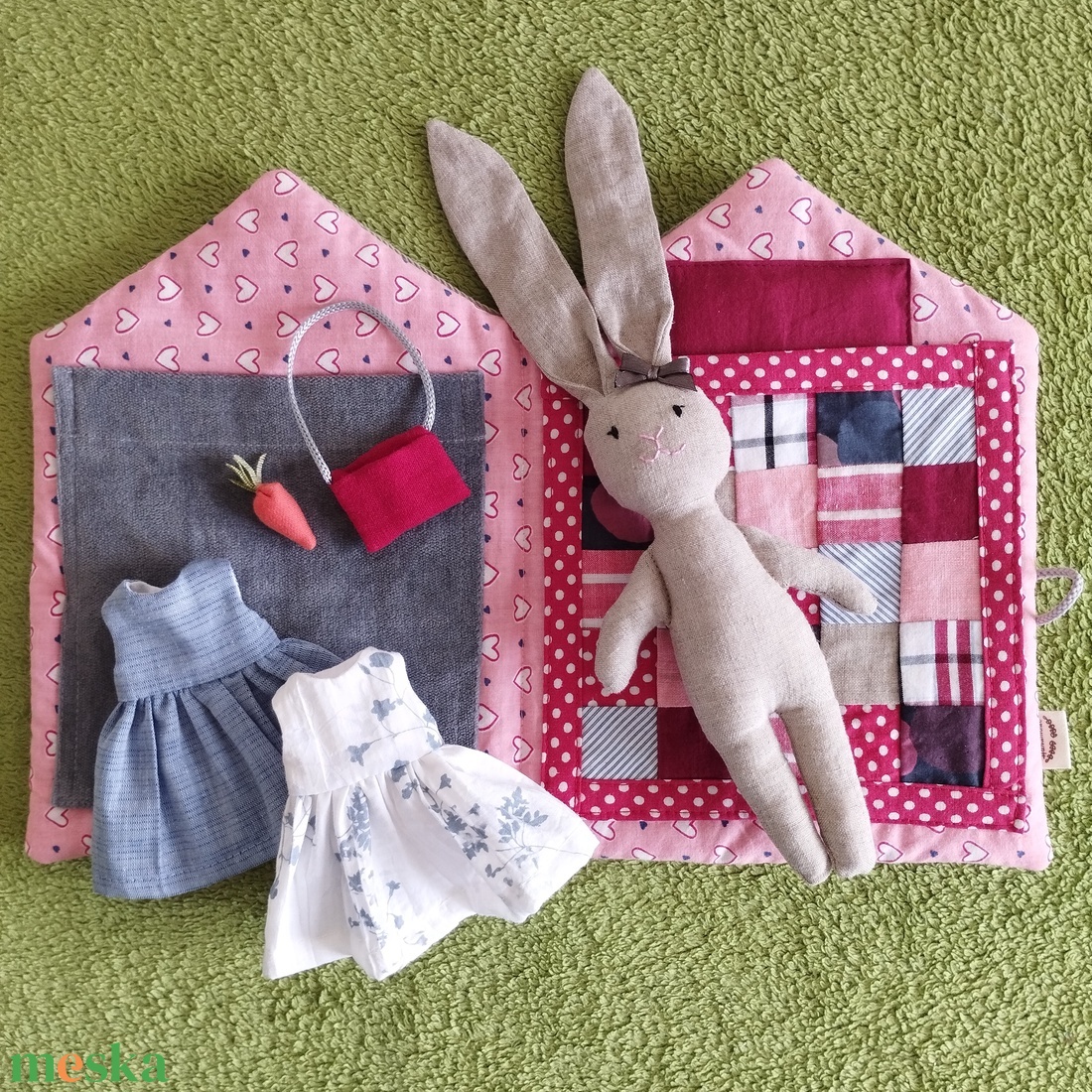 Kati Nyuszi Háza - játék & sport - baba & babaház - öltöztethető baba - Meska.hu