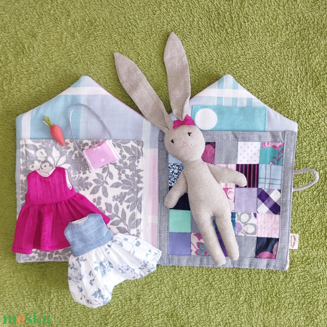 Viola Nyuszi Háza - játék & sport - baba & babaház - öltöztethető baba - Meska.hu