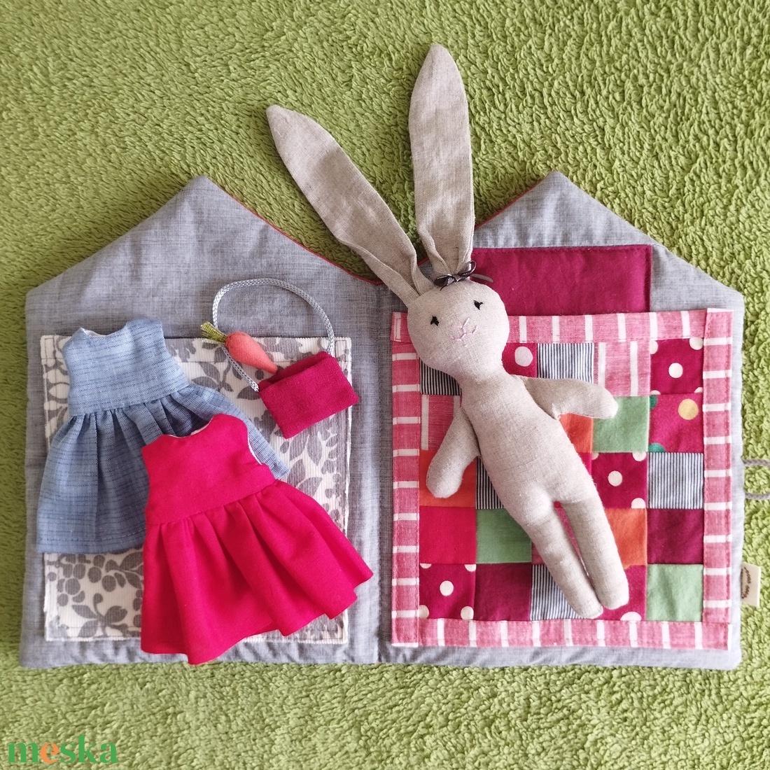 Réka Nyuszi Háza - játék & sport - baba & babaház - öltöztethető baba - Meska.hu