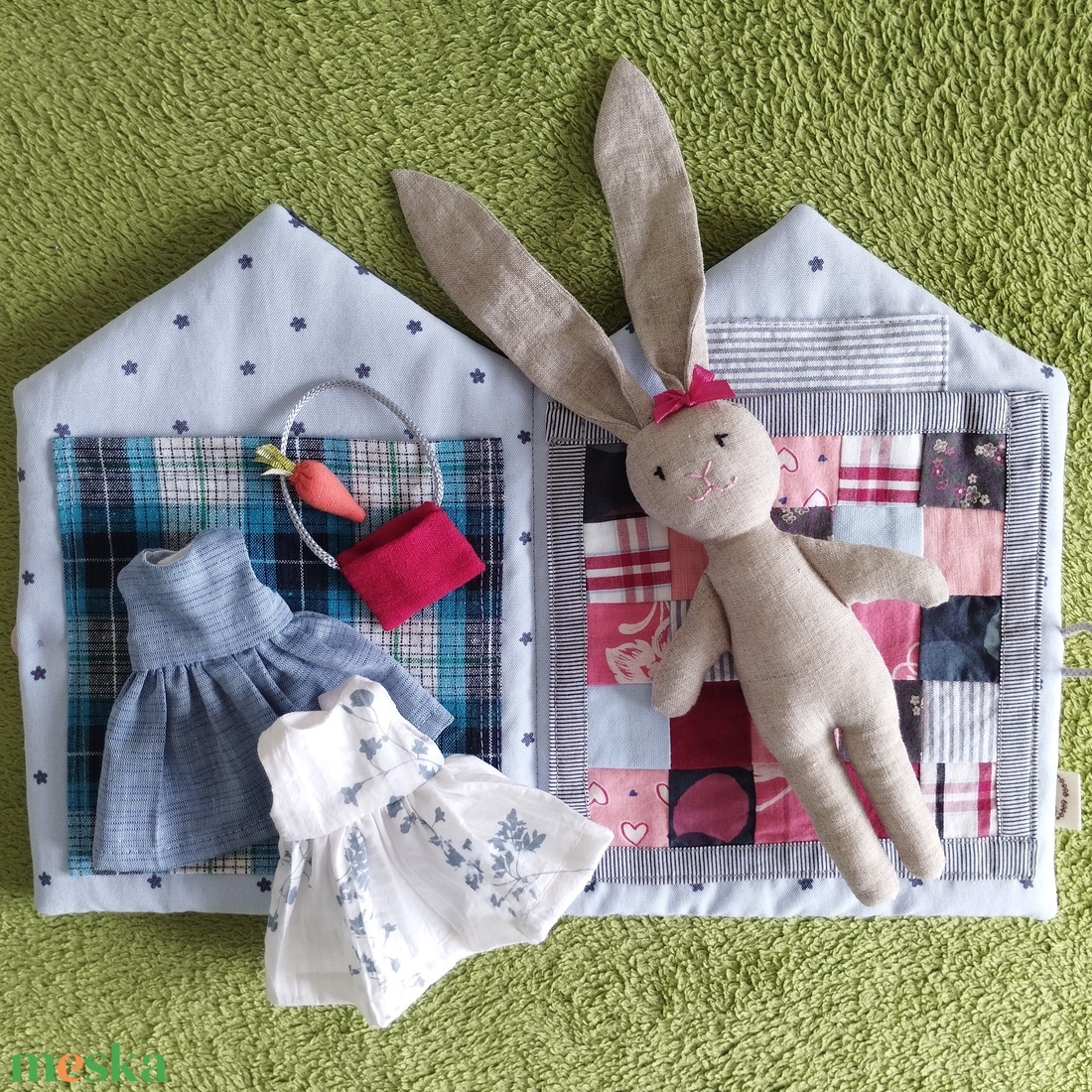 Britta Nyuszi Háza - játék & sport - baba & babaház - öltöztethető baba - Meska.hu