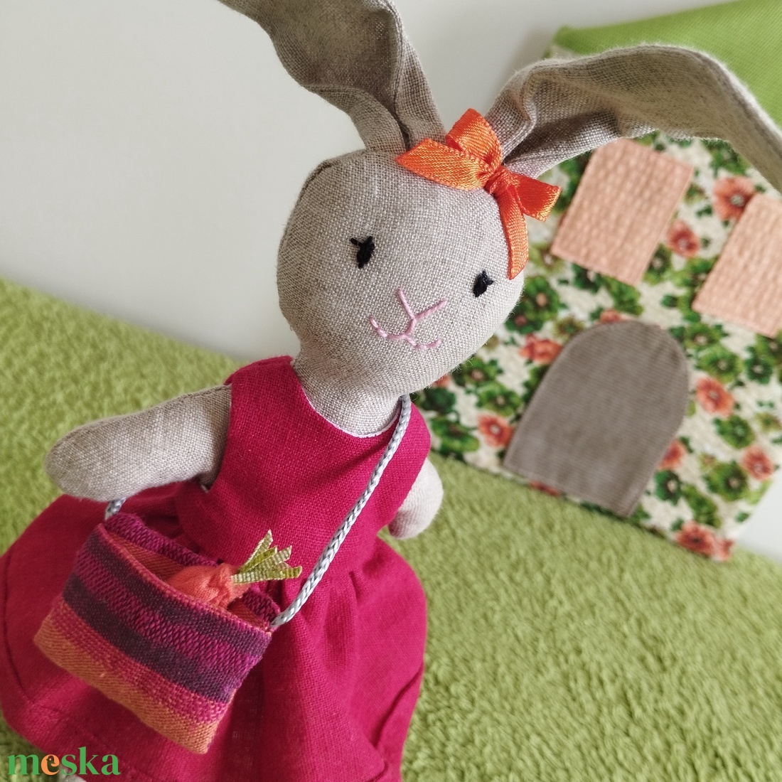 Emili Nyuszi Háza - játék & sport - baba & babaház - öltöztethető baba - Meska.hu