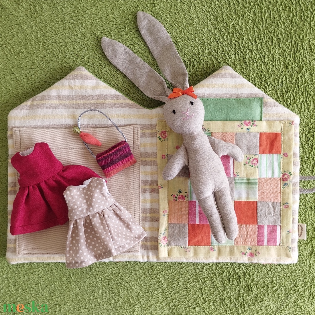 Emili Nyuszi Háza - játék & sport - baba & babaház - öltöztethető baba - Meska.hu