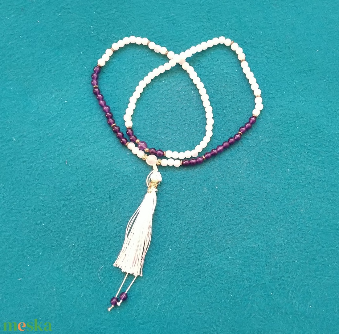 A szerelem vonzása mala, 108 szemes imafüzér ametiszt és rózsakvarc ásványokkal - otthon & életmód - dekoráció - spiritualitás - mala - Meska.hu A szerelem vonzása mala, 108 szemes imafüzér ametiszt és rózsakvarc ásványokkal - otthon & életmód - dekoráció - spiritualitás - mala - Meska.hu