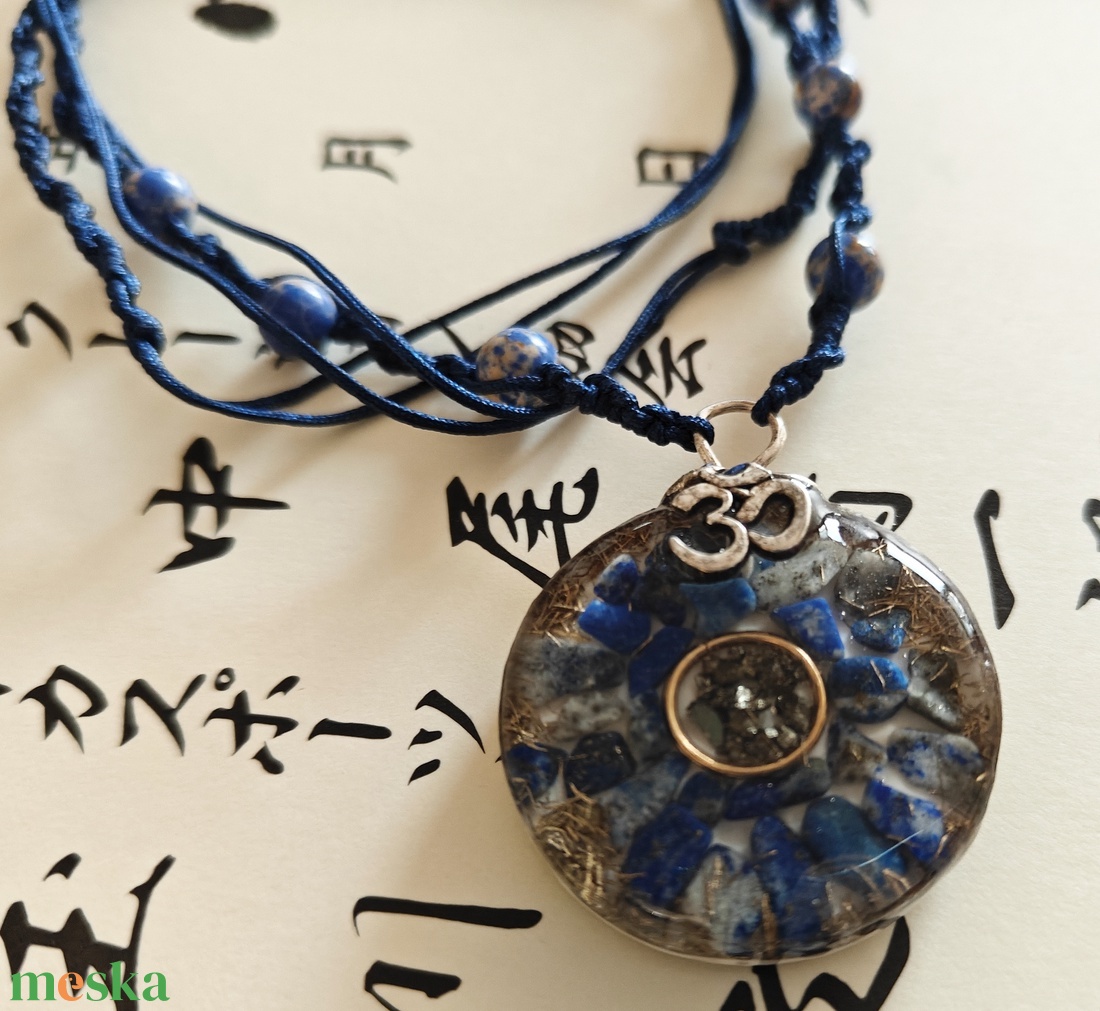 ORGONIT, harmónia lapis lazuli, pirit, szodalit ásvány nyaklánc - ékszer - nyaklánc - medálos nyaklánc - Meska.hu ORGONIT, harmónia lapis lazuli, pirit, szodalit ásvány nyaklánc - ékszer - nyaklánc - medálos nyaklánc - Meska.hu