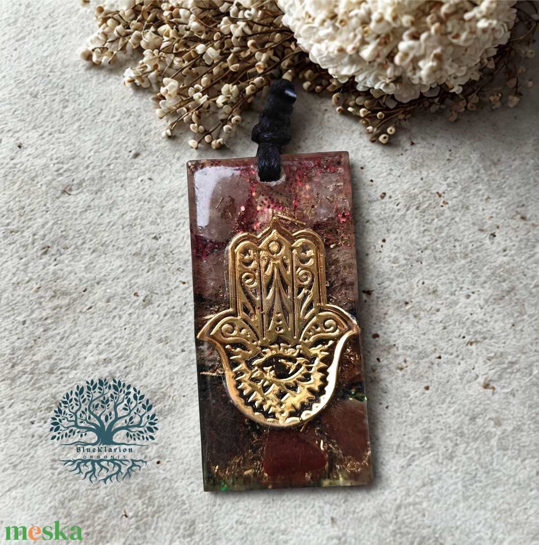 ORGONIT védelmező női erő medál rózsakvarc és achát ásvánnyal, réz forgáccsal - otthon & életmód - dekoráció - spiritualitás - ásványok - Meska.hu