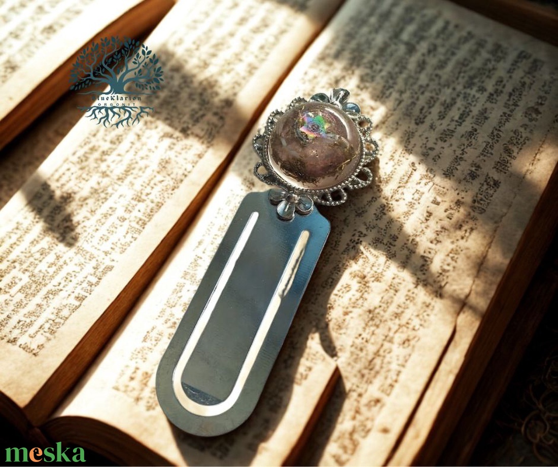 ORGONIT gyógyító koncentráció cseresznye- más néven eperkvarc és hegyikristály medálos könyvjelző - könyv & zene - könyvjelző - Meska.hu