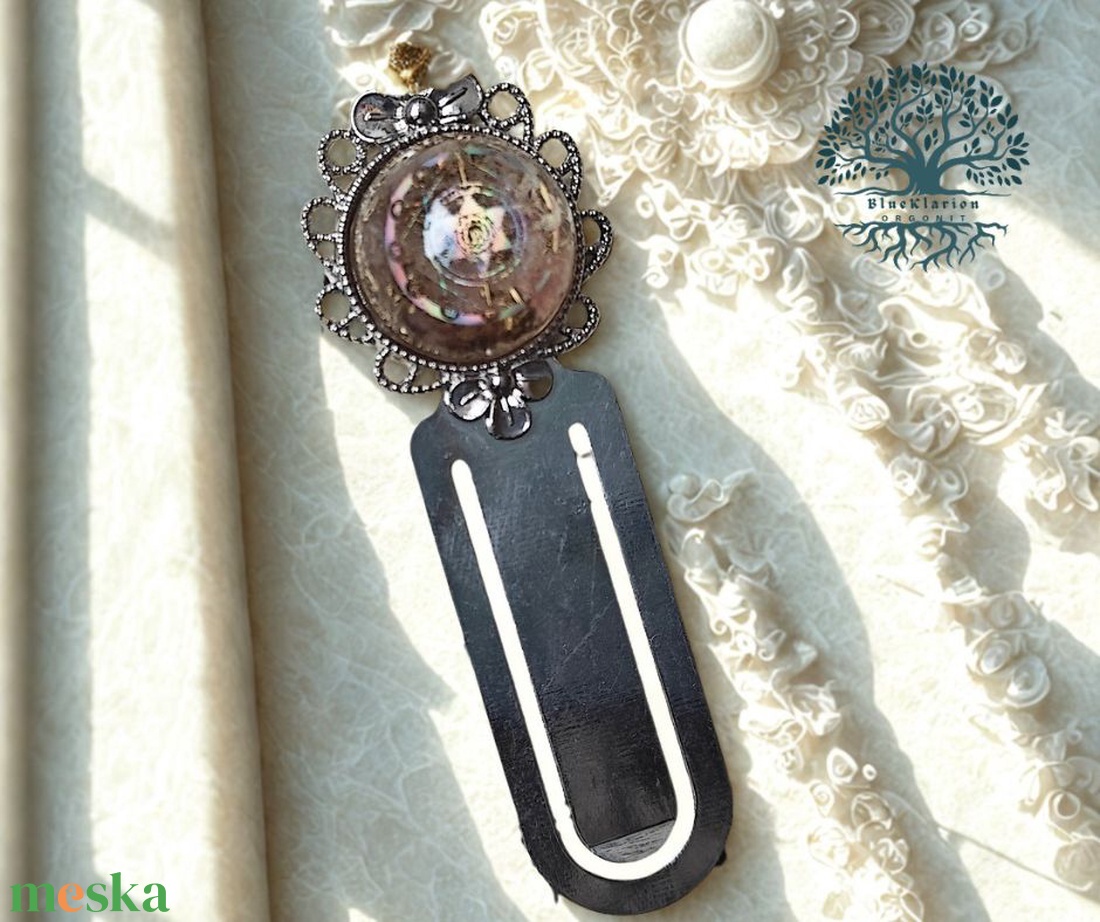 ORGONIT gyógyító koncentráció cseresznye- más néven eperkvarc és hegyikristály medálos könyvjelző - könyv & zene - könyvjelző - Meska.hu