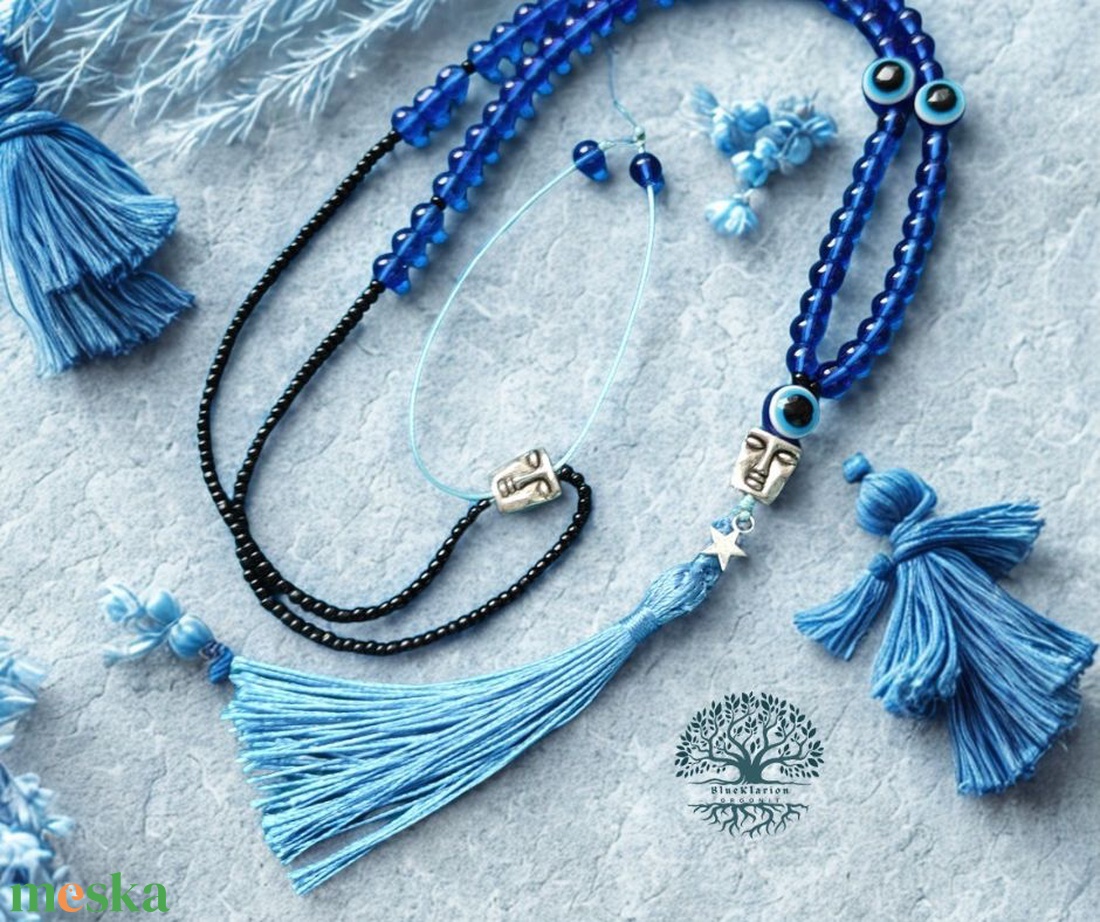 Kianit ásvány meditációs nyakék - otthon & életmód - dekoráció - spiritualitás - ásványok - Meska.hu