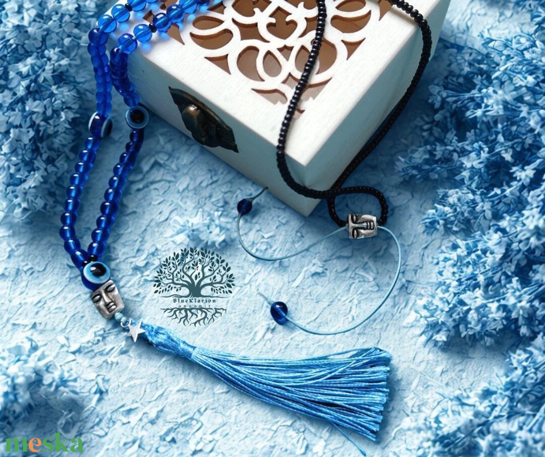 Kianit ásvány meditációs nyakék - otthon & életmód - dekoráció - spiritualitás - ásványok - Meska.hu