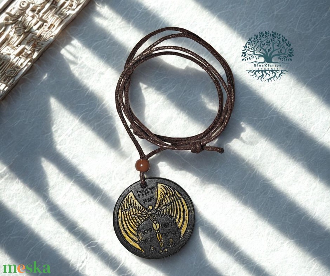 Védelem, Quantum csendje, OM lávakő medálos nyaklánc, hematit és rudraksha gyöngyökkel nemesacél sodronyon - ékszer - nyaklánc - medálos nyaklánc - Meska.hu