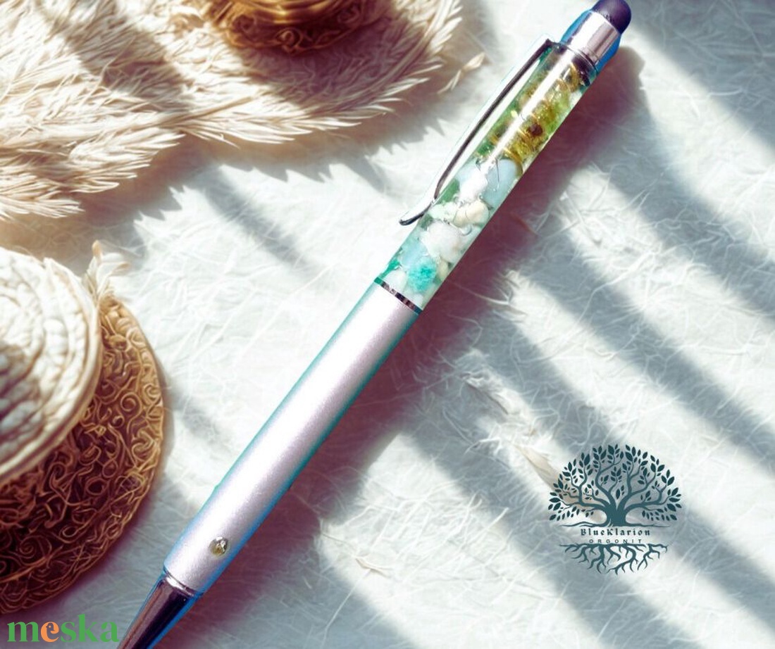 Orgonit tükör, nyaklánc, golyóstoll szett - otthon & életmód - dekoráció - spiritualitás - ásványok - Meska.hu