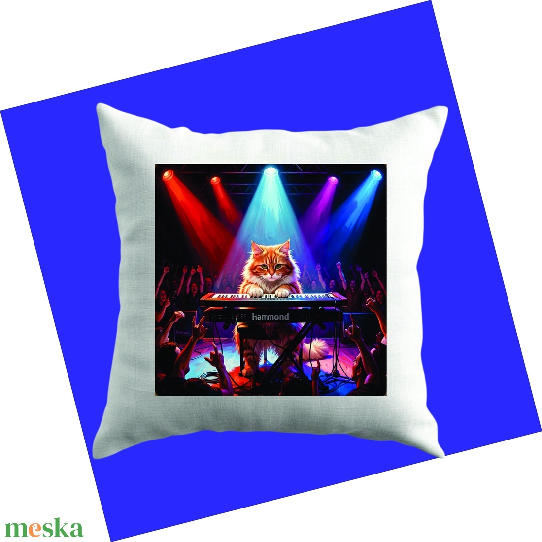  Hammond macska párna 40x40 - otthon & életmód - lakástextil - párna & párnahuzat - díszpárna (belsővel együtt) - Meska.hu