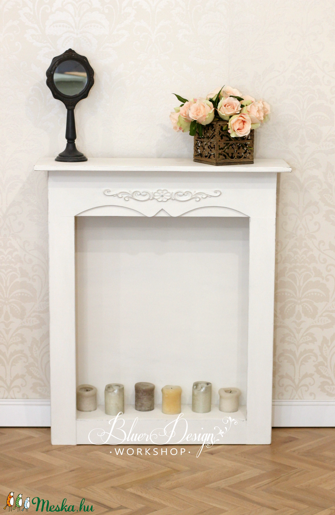 Shabby chic kandalló keret - álkandalló rendelésre!! - - Meska.hu Shabby chic kandalló keret - álkandalló rendelésre!! - - Meska.hu