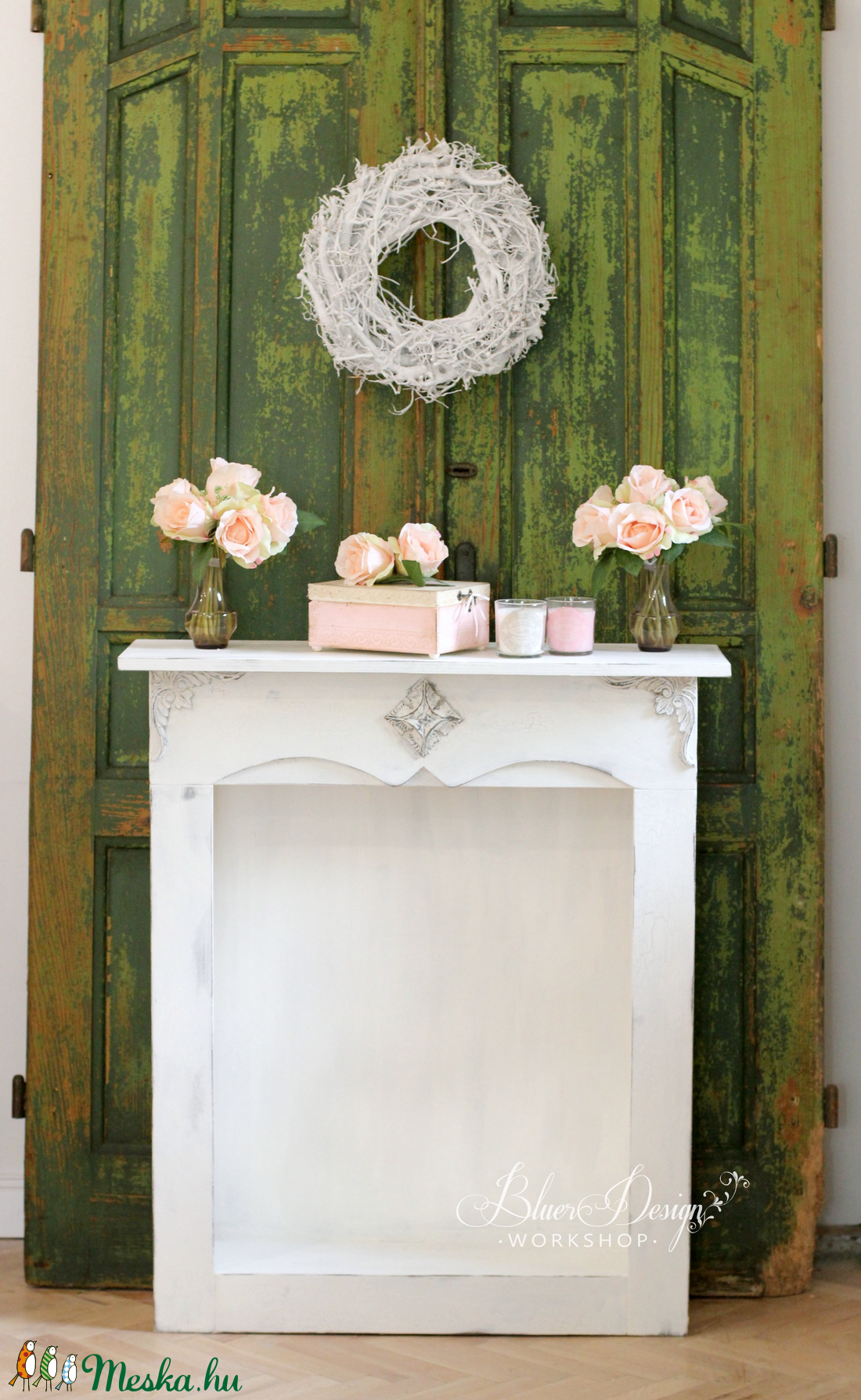Shabby chic kandalló keret - álkandalló rendelésre!! - - Meska.hu Shabby chic kandalló keret - álkandalló rendelésre!! - - Meska.hu