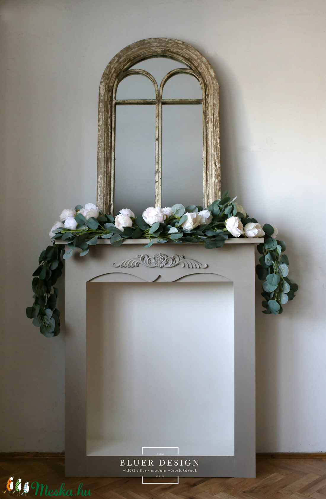 Vintage kandalló keret - shabby chic dekor álkandalló álkandalló -  - Meska.hu