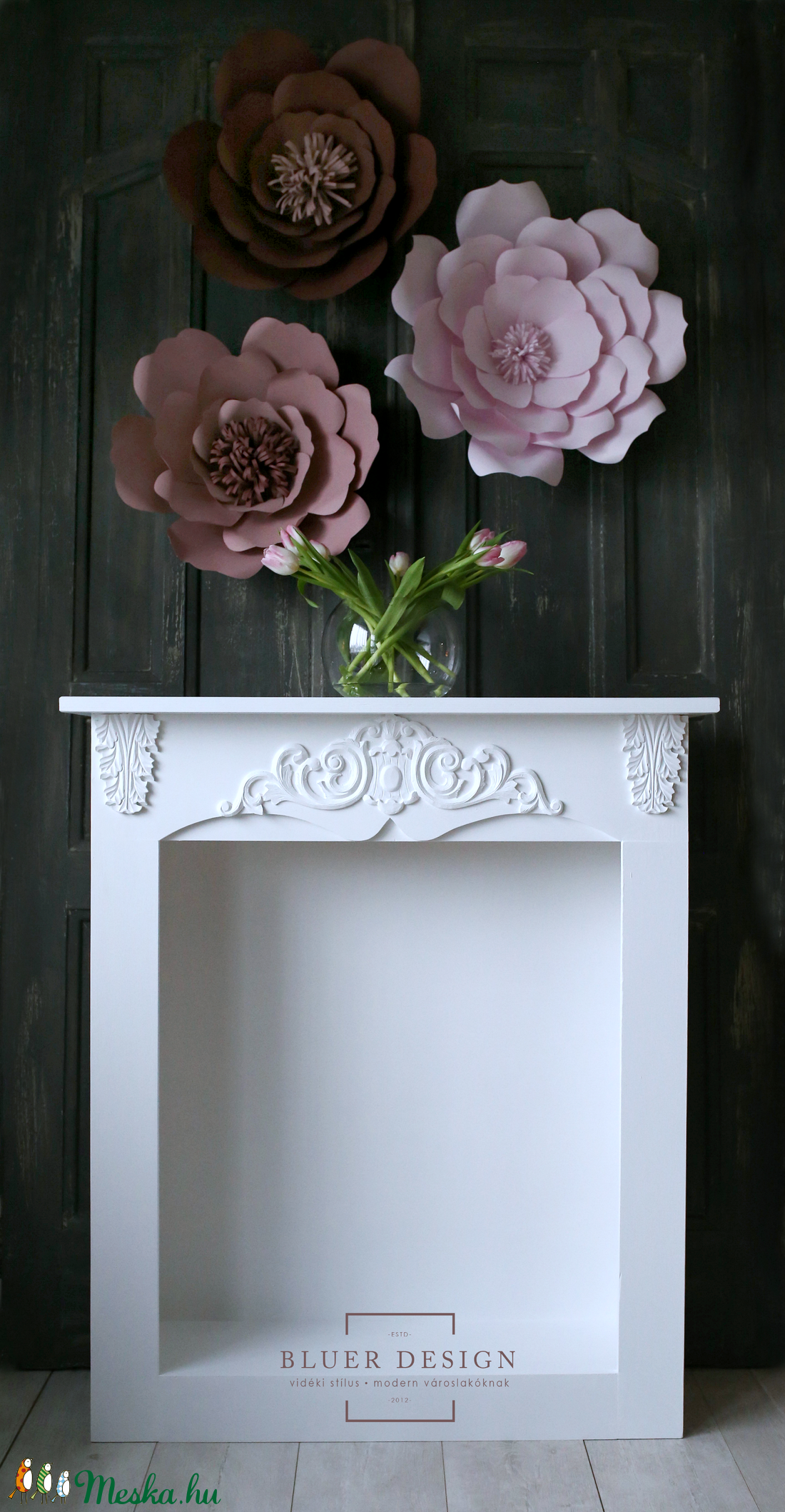 Vintage kandalló keret - shabby chic dekor álkandalló álkandalló -  - Meska.hu