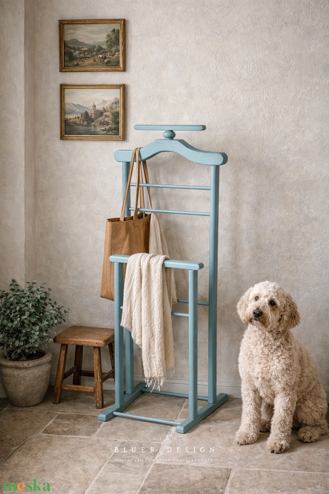 Farmhouse hangulatú inas vintage fa szobainas ruhatartó butler - otthon & életmód - bútor - fogas - Meska.hu