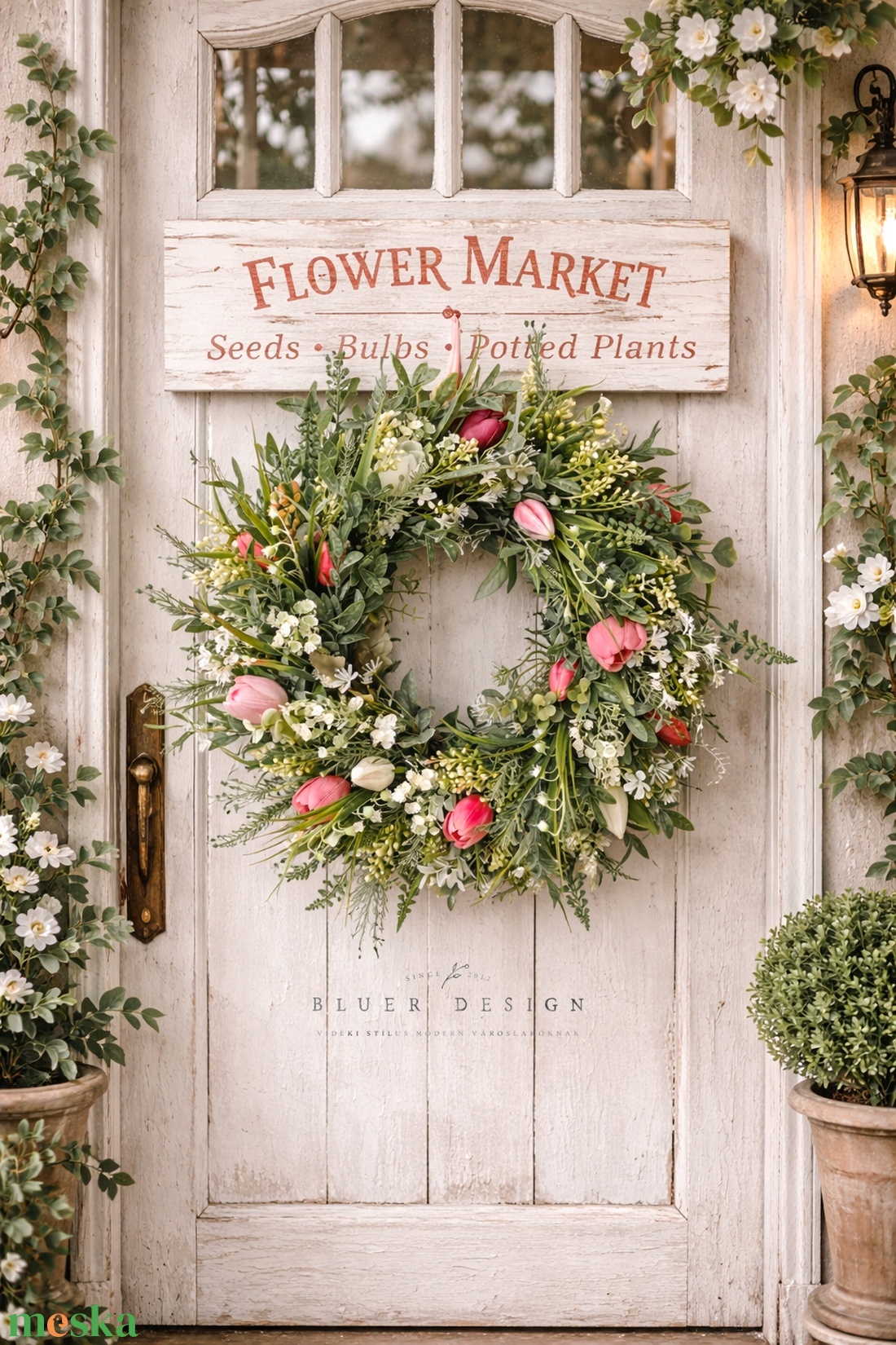 Tavaszi nyári virágos vintage ajtódísz készítő workshop DIY - privát foglalkozás - diy (csináld magad) - workshop & tanfolyam - Meska.hu