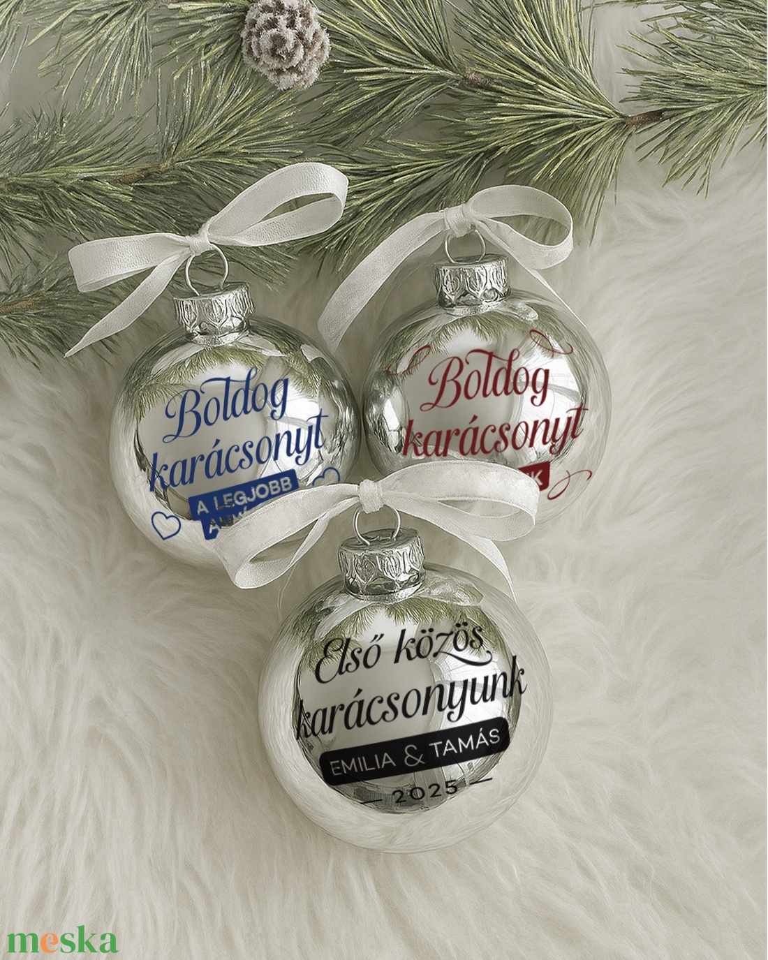 Egyedi karácsonyfadísz (üveg) - karácsony - karácsonyi lakásdekoráció - karácsonyfadíszek - Meska.hu