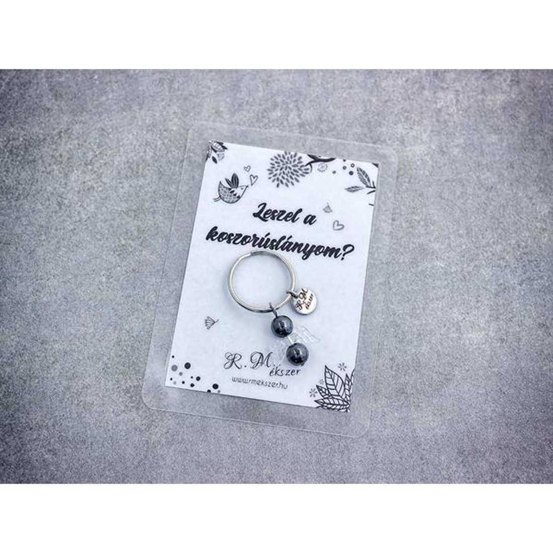 Leszel a koszorúslányom kulcstartó hematittal - esküvő - meghívó & kártya - tanú felkérő - Meska.hu