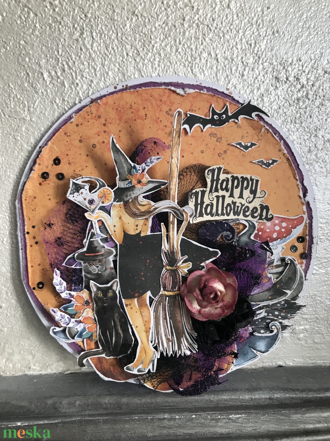 Egyedi Halloween képeslap - otthon & életmód - dekoráció - halloween - halloweeni meghívó, képeslap, ajándékkísérő - Meska.hu