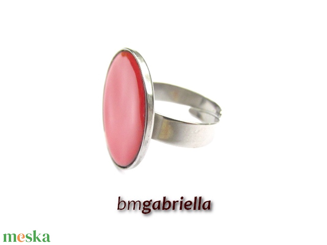 Tűzzománc gyűrű - egyedi tervezésű nemesacél kézműves gyűrű - állítható, modern gyűrű - orvosi fém - ékszer - gyűrű - kerek gyűrű - Meska.hu