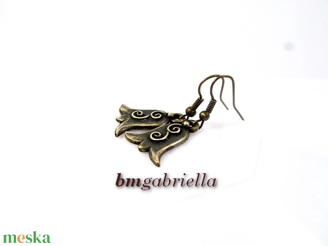 Menyecske-tulipán - tulipán fülbevaló - magyar népi motívum - egyedi tervezésű kézműves ékszer - ékszer - fülbevaló - lógó fülbevaló - Meska.hu