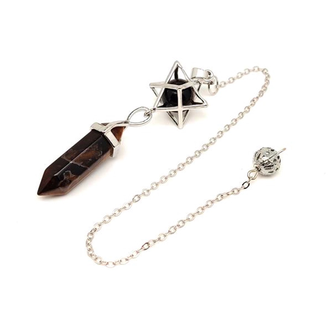 Inga csúcs merkaba Tigrisszem 8x35mm - otthon & életmód - dekoráció - spiritualitás - inga - Meska.hu