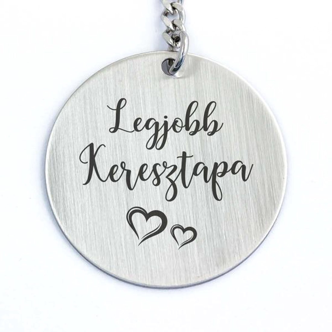 Legjobb Keresztapa acél medálos kulcstartó - táska & tok - kulcstartó & táskadísz - kulcstartó - Meska.hu