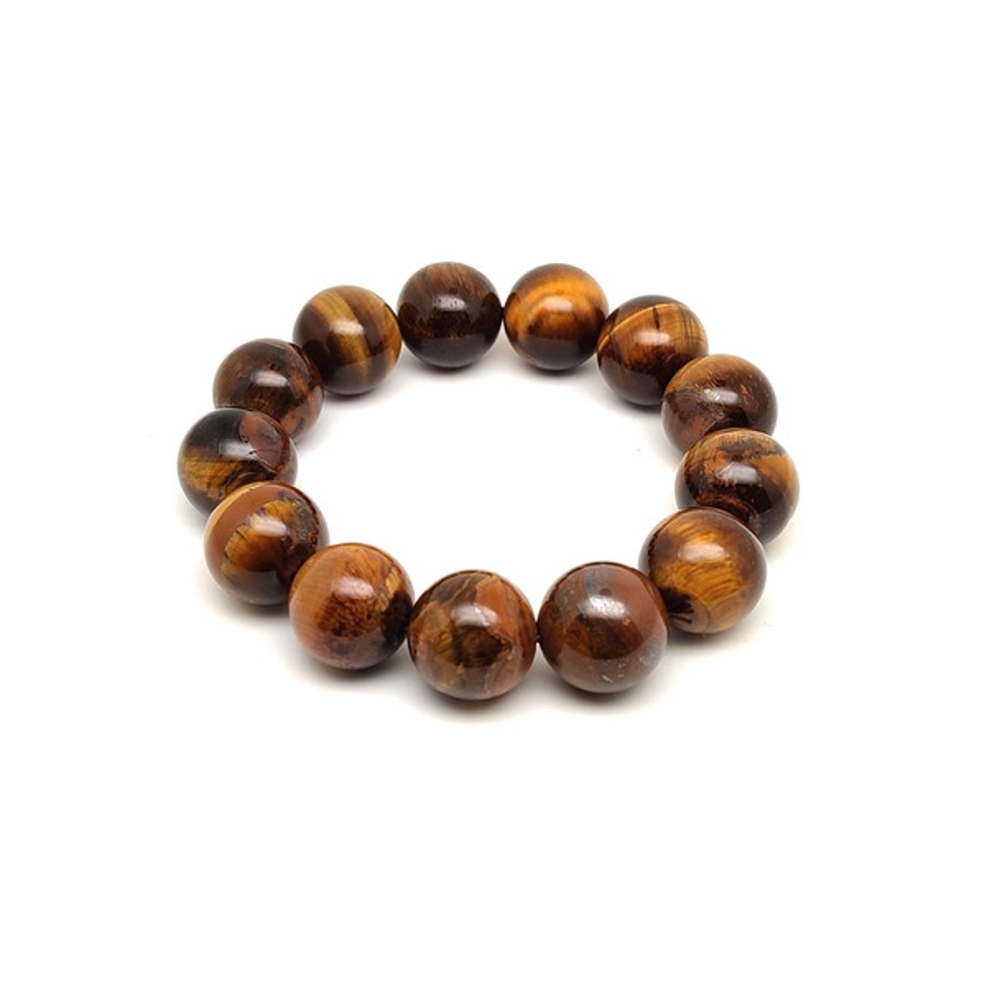 Tigrisszem golyós ásvány karkötő 17�19mm - ékszer - karkötő - ásványkarkötő - Meska.hu