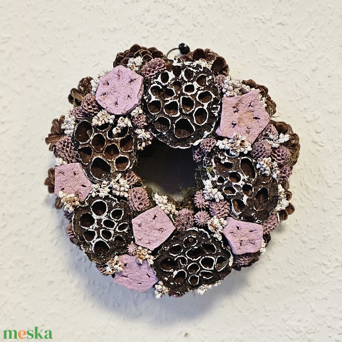 Toboz koszorú - otthon & életmód - dekoráció - ajtó- és ablak dekoráció - ajtódísz & kopogtató - Meska.hu