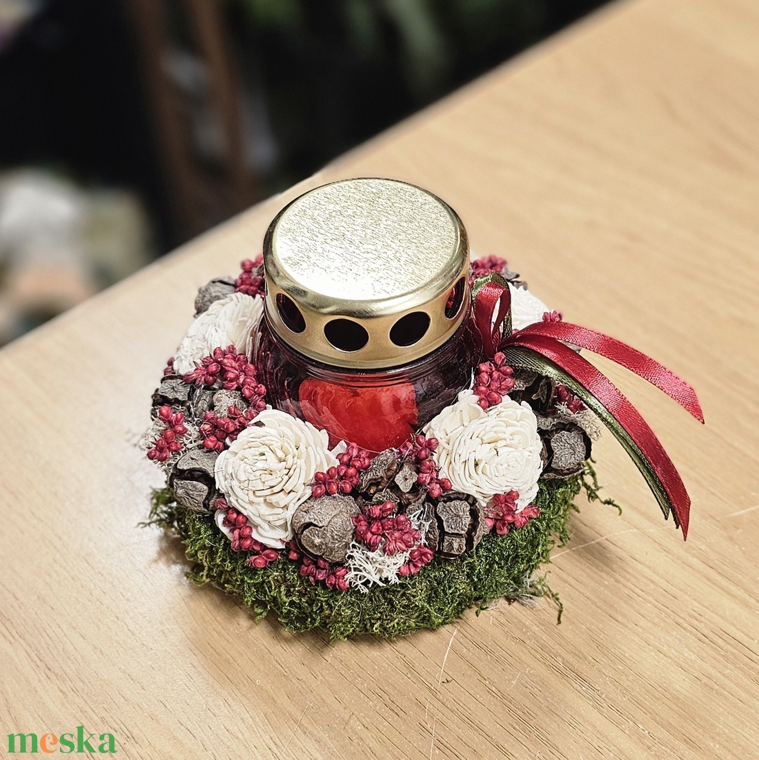 Mécseses sírdísz - otthon & életmód - vallás - temetkezési tárgy - sírdísz, kegyeleti dísz - Meska.hu