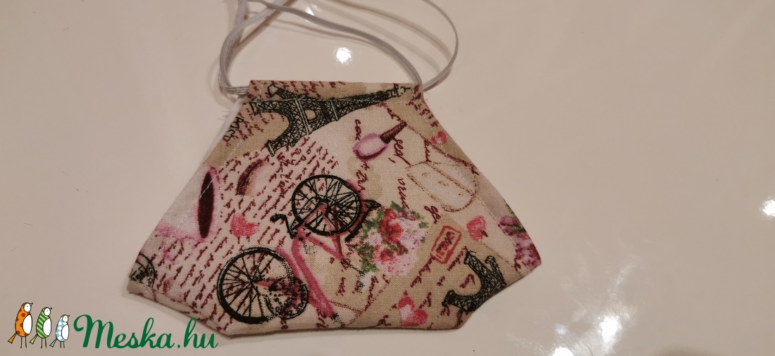 Mosható textil maszk Párizs - - Meska.hu Mosható textil maszk Párizs - - Meska.hu