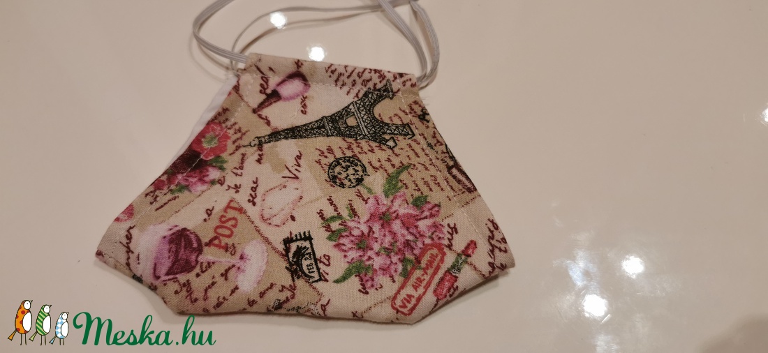Mosható textil maszk Párizs - - Meska.hu Mosható textil maszk Párizs - - Meska.hu